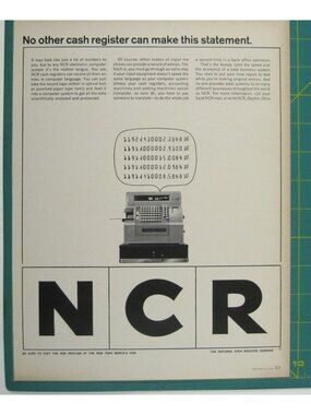 Print Ad No Other Cash Register Can Make Statement NCR Vintage 1964 Business